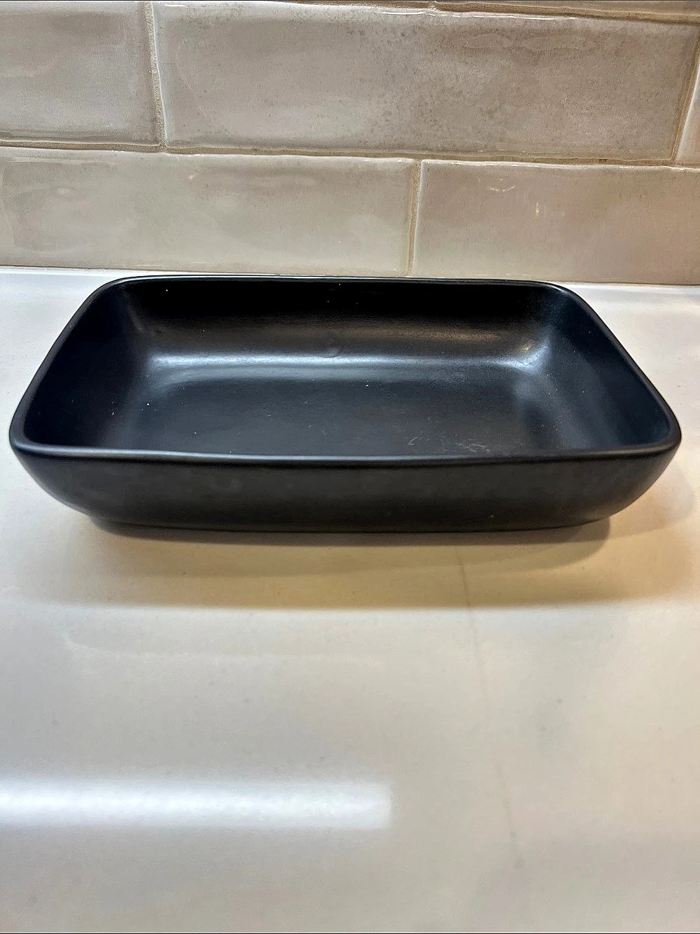 Haeger 3932 Baking Dish Black Ceramic Mid Century Modern